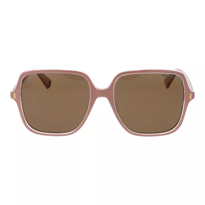 Polaroid PLD6219/S Damen Rechteck-Sonnenbrille, Havanna/Braun, 56 mm