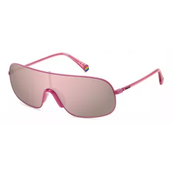 POLAROID PLD6222SMU1 Unisex Sonnenbrille - Polarisiertes Quadratgestell Schwarz/Grau