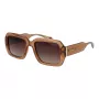 POLAROID PLD6223SX5409 Unisex Rechteck-Sonnenbrille - Schwarzer Rahmen, graue polarisierte Gläser, 54 mm