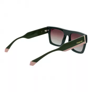Polaroid PLD6224SX541E Unisex Rechteck-Sonnenbrille - Graue Gläser, Schwarz/Grauer Rahmen