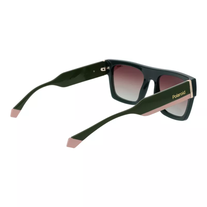 Polaroid PLD6224SX541E Unisex Rechteck-Sonnenbrille - Graue Gläser, Schwarz/Grauer Rahmen