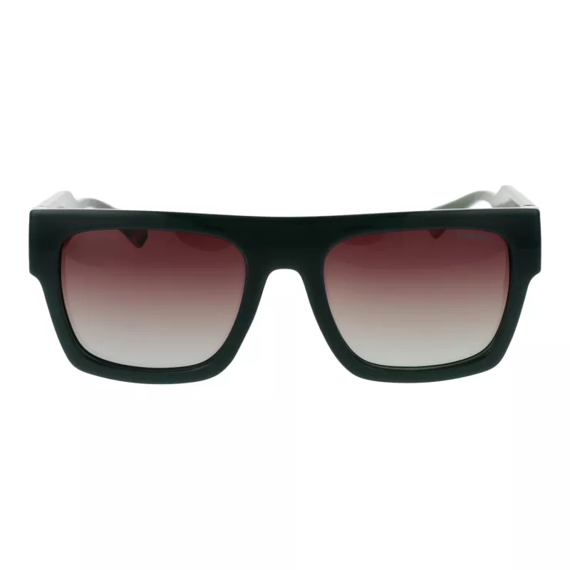 Polaroid PLD6224SX541E Unisex Rechteck-Sonnenbrille - Graue Gläser, Schwarz/Grauer Rahmen