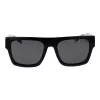 POLAROID PLD6224SX5480 Unisex Rechteck-Sonnenbrille - Schwarzer Rahmen, graue polarisierte Gläser, 54 mm