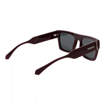 Polaroid PLD6224SX54LH Unisex-Sonnenbrille - Schwarzer Rahmen, graue Gläser, 54 mm