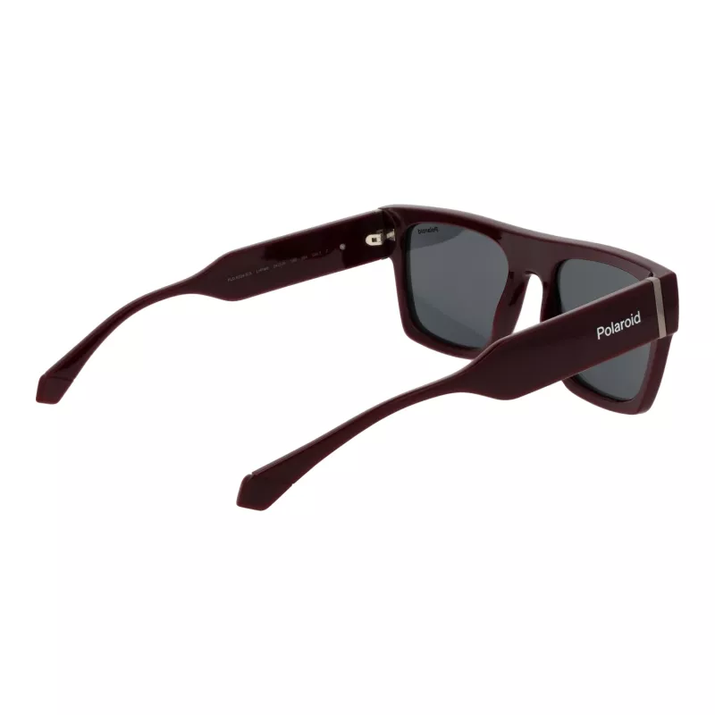 Polaroid PLD6224SX54LH Unisex-Sonnenbrille - Schwarzer Rahmen, graue Gläser, 54 mm