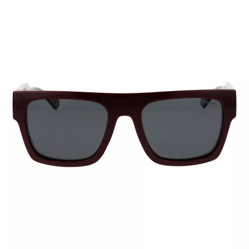 Polaroid PLD6224SX54LH Unisex-Sonnenbrille - Schwarzer Rahmen, graue Gläser, 54 mm