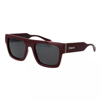 Polaroid PLD6224SX54LH Unisex-Sonnenbrille - Schwarzer Rahmen, graue Gläser, 54 mm