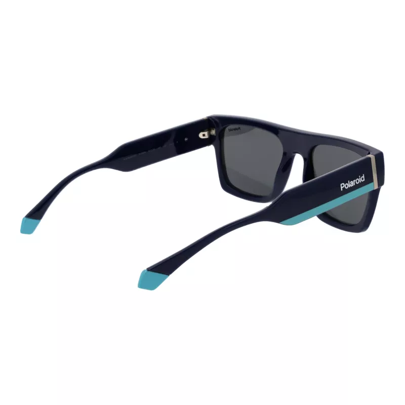 Polaroid PLD6224SX54PJ Unisex Sonnenbrille - Schwarzer Rahmen, graue polarisierte Gläser, 54 mm
