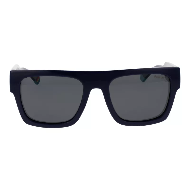 Polaroid PLD6224SX54PJ Unisex Sonnenbrille - Schwarzer Rahmen, graue polarisierte Gläser, 54 mm