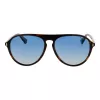 Polaroid PLD6225S57086 Herren-Rechteck-Sonnenbrille - Havanna-Rahmen, graue polarisierte Gläser