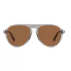 Polaroid PLD6225SKB7 Herren eckige polarisierte Sonnenbrille - Schwarzer Rahmen graue Gläser