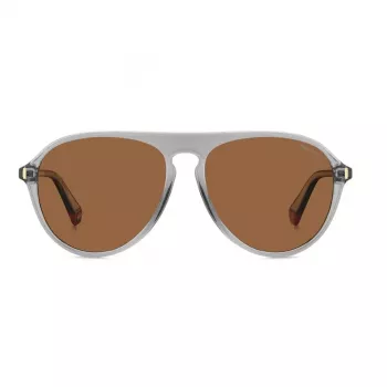 Polaroid PLD6225SKB7 Herren eckige polarisierte Sonnenbrille - Schwarzer Rahmen graue Gläser