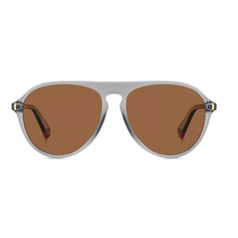 Polaroid PLD6225SKB7 Herren eckige polarisierte Sonnenbrille - Schwarzer Rahmen graue Gläser
