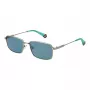 Polaroid PLD6227SX566L Unisex Sonnenbrille Havana Square Frame Grüne Polarisierte Linse 56mm