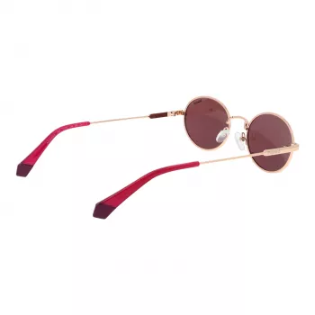Polaroid PLD6228SX53LT Unisex Rechteck-Sonnenbrille - Havanna-Rahmen, braune polarisierte Gläser - 53 mm