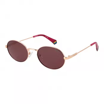 Polaroid PLD6228SX53LT Unisex Rechteck-Sonnenbrille - Havanna-Rahmen, braune polarisierte Gläser - 53 mm
