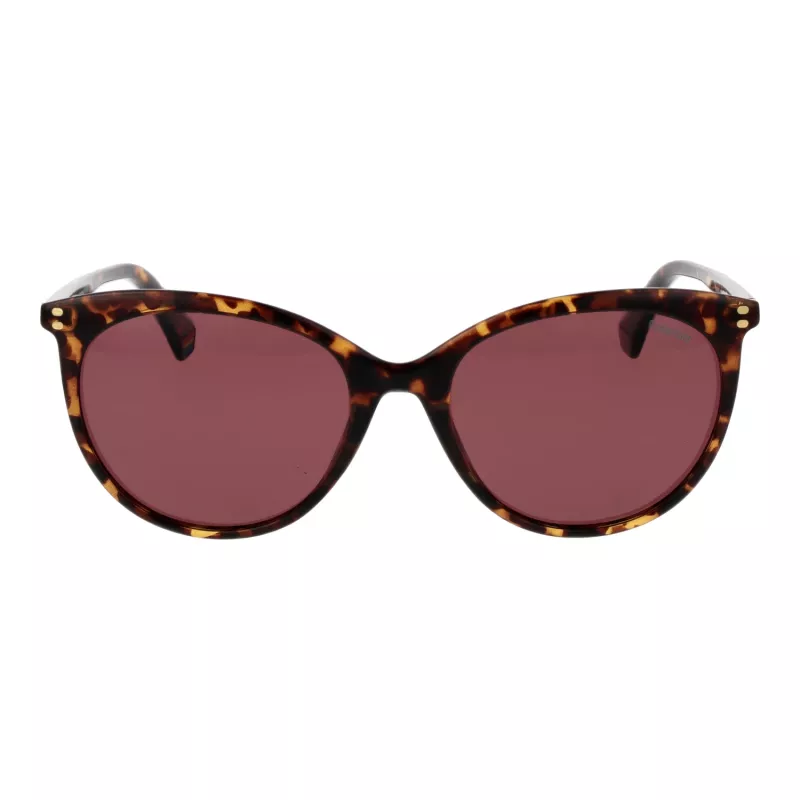 POLAROID PLD6231S55086 Damen Cat-Eye-Sonnenbrille - Havanna-Gestell, braune polarisierte Gläser, UV400