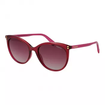 POLAROID PLD6231S55QHO Damen eckige polarisierte Sonnenbrille - Havanna Rahmen, braune Gläser, 55 mm
