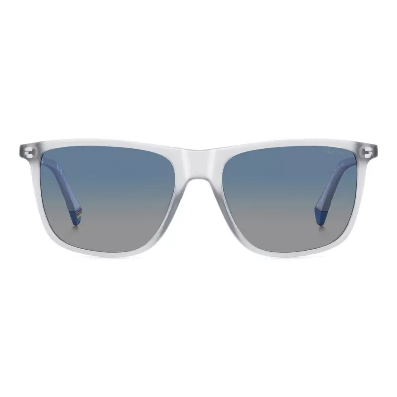 POLAROID PLD6232S2M4 Herren Rechteckige Polarisierte Sonnenbrille Schwarz/Grau 55/17/140 mm