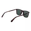 POLAROID PLD6232S55086 Herren Rechteck-Sonnenbrille - Schwarzer Rahmen, Graue Polarisierte Gläser, 55 mm