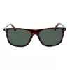 POLAROID PLD6232S55086 Herren Rechteck-Sonnenbrille - Schwarzer Rahmen, Graue Polarisierte Gläser, 55 mm