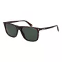 POLAROID PLD6232S55086 Herren Rechteck-Sonnenbrille - Schwarzer Rahmen, Graue Polarisierte Gläser, 55 mm