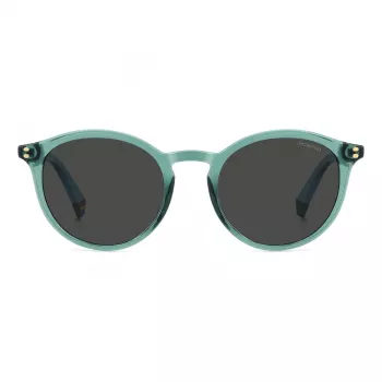 Polaroid PLD6233S1ED Unisex-Sonnenbrille - Schwarzer Rahmen, graue polarisierte Gläser