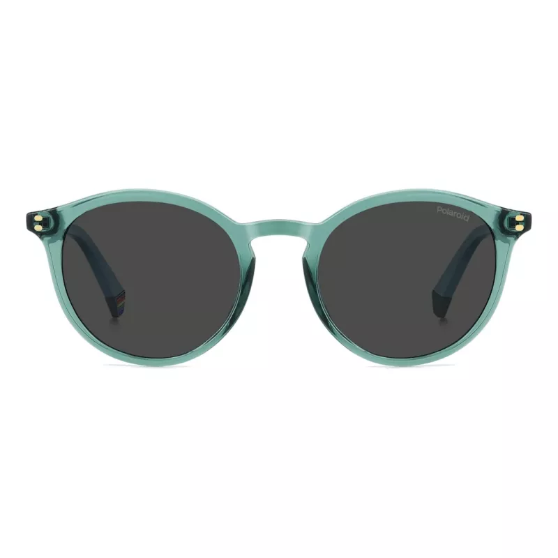 Polaroid PLD6233S1ED Unisex-Sonnenbrille - Schwarzer Rahmen, graue polarisierte Gläser