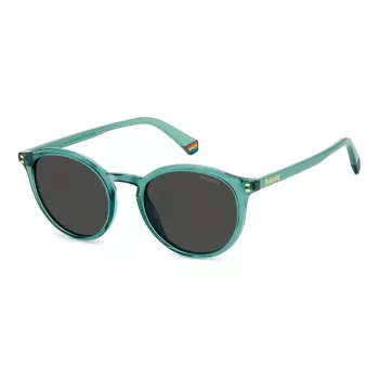 Polaroid PLD6233S1ED Unisex-Sonnenbrille - Schwarzer Rahmen, graue polarisierte Gläser