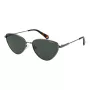Polaroid PLD6234SX57AS Damen Polarisierte Sonnenbrille - Schwarzer Rahmen Graue Gläser 57mm