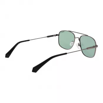 POLAROID PLD6235SX56AS Herren eckige polarisierte Sonnenbrille - Matt Schwarz/Grau