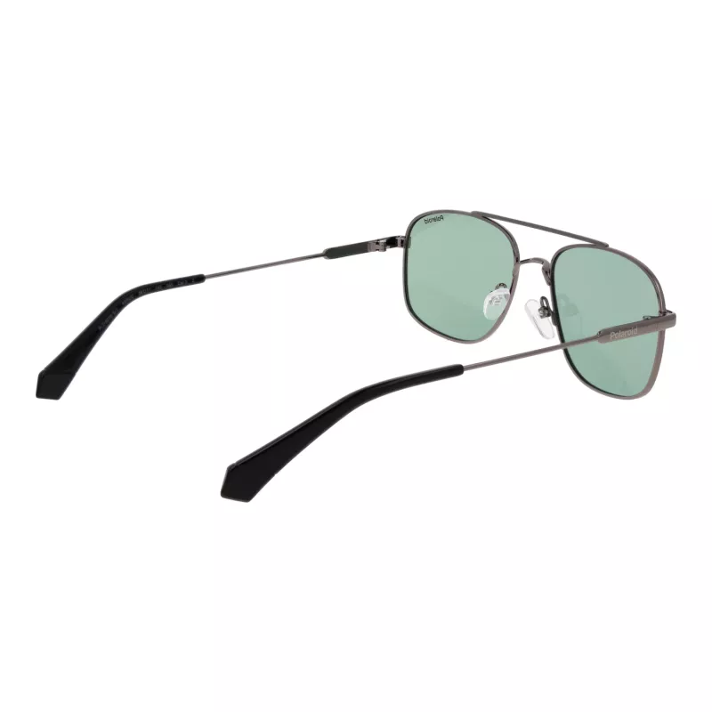 POLAROID PLD6235SX56AS Herren eckige polarisierte Sonnenbrille - Matt Schwarz/Grau
