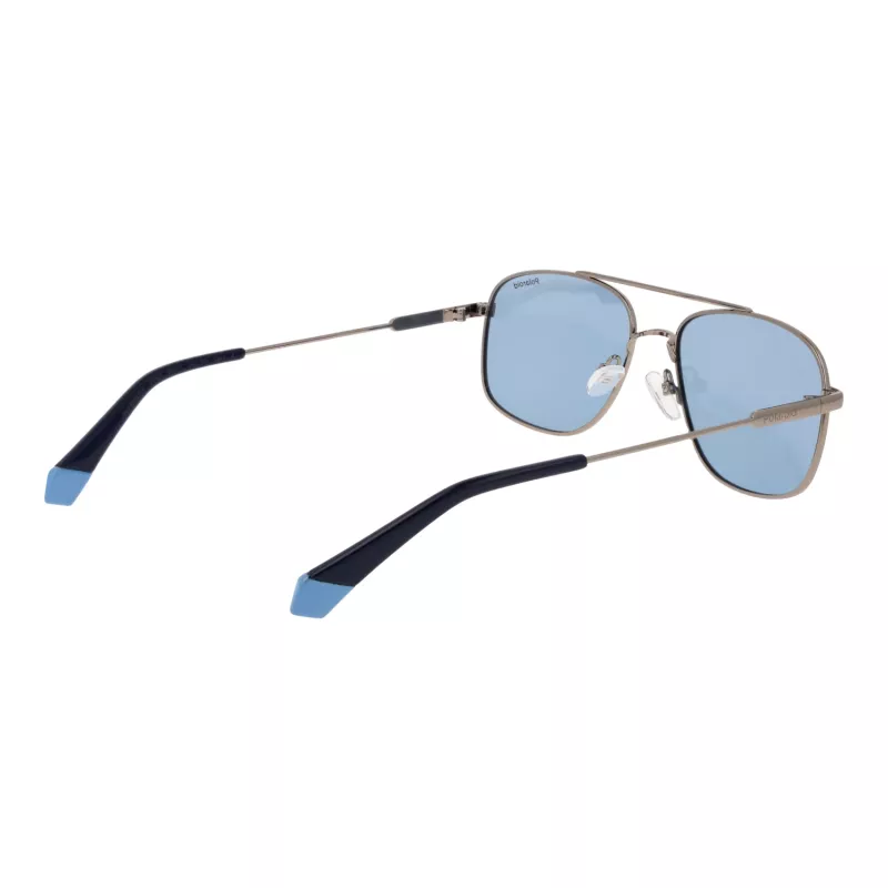 Polaroid PLD6235SX56V8 Herren Polarized Sonnenbrille Quadratisch Grauer Rahmen Graue Gläser 56mm