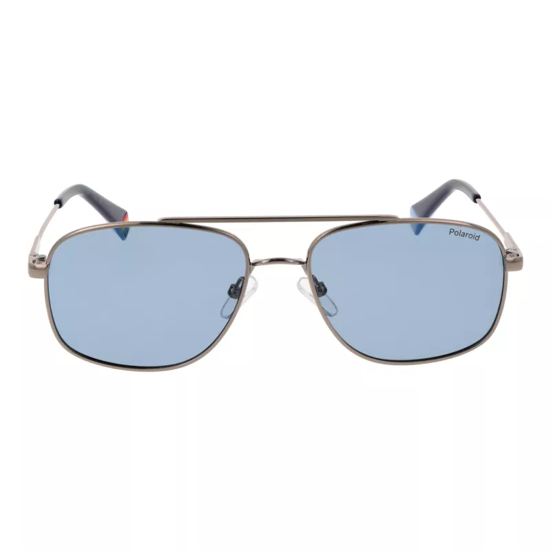 Polaroid PLD6235SX56V8 Herren Polarized Sonnenbrille Quadratisch Grauer Rahmen Graue Gläser 56mm