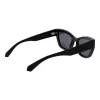 POLAROID PLD6237SX5280 Damen Polarisierte Sonnenbrille - Schwarzer Rahmen, Graue Gläser, 52mm