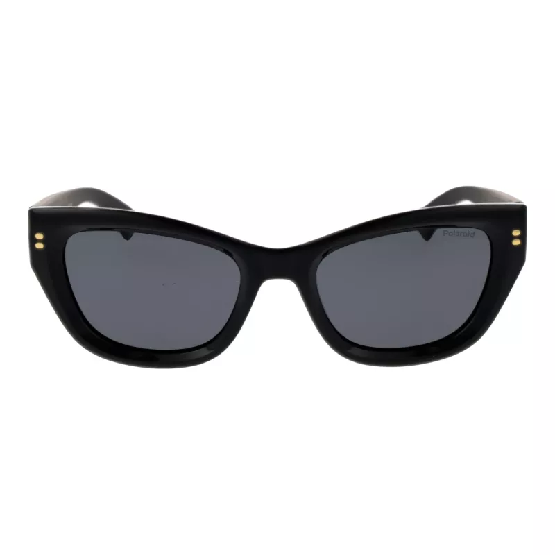 POLAROID PLD6237SX5280 Damen Polarisierte Sonnenbrille - Schwarzer Rahmen, Graue Gläser, 52mm