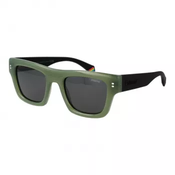 Polaroid PLD6238SX511E Herren Rechteckige Matt Schwarz Sonnenbrille mit Polarisierenden Grauen TAC-Gläsern UV400