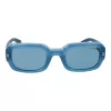 Polaroid PLD6239SX51MV Unisex Rechteck-Sonnenbrille - Schwarzer Rahmen Graue Gläser 51mm