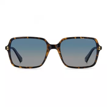 POLAROID PLD6247S086 Herren Rechteckige Havana Sonnenbrille mit Polarisierten Grünen Gläsern