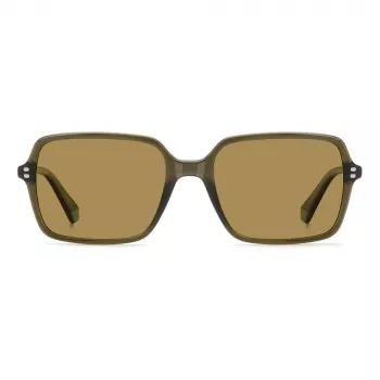 Polaroid PLD6247S09Q Herren Rechteckige Polarisierte Sonnenbrille - Schwarzer Rahmen Graue Gläser 56mm