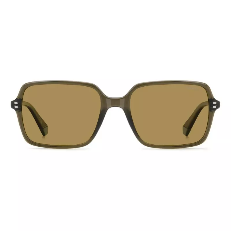 Polaroid PLD6247S09Q Herren Rechteckige Polarisierte Sonnenbrille - Schwarzer Rahmen Graue Gläser 56mm