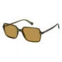 Polaroid PLD6247S09Q Herren Rechteckige Polarisierte Sonnenbrille - Schwarzer Rahmen Graue Gläser 56mm