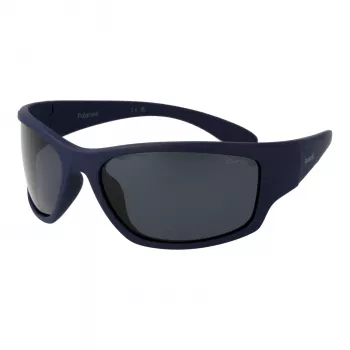 Polaroid PLD7005S63863 Unisex Rechteck-Sonnenbrille - Schwarz/Grau - Polarisiert UV400