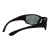 Polaroid PLD7005S63YYV Unisex Rechteck-Sonnenbrille - Schwarzer Rahmen Graue Gläser 63mm