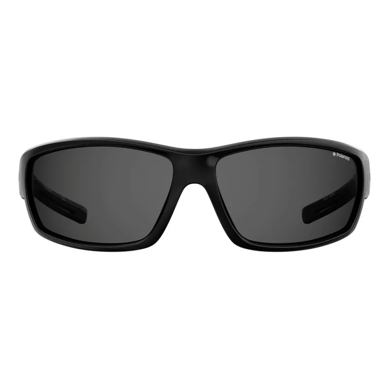 POLAROID PLD7029S807 Unisex Sport Sonnenbrille - Polarisierte graue Gläser - Schwarzer Rahmen