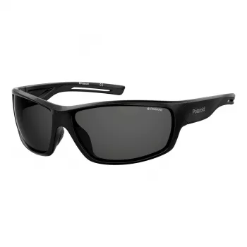POLAROID PLD7029S807 Unisex Sport Sonnenbrille - Polarisierte graue Gläser - Schwarzer Rahmen