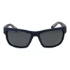 Polaroid PLD7031S59FLL Herren Rechteck-Sonnenbrille - Matt Schwarzer Rahmen, Graue Polarisierte Gläser, 59 mm
