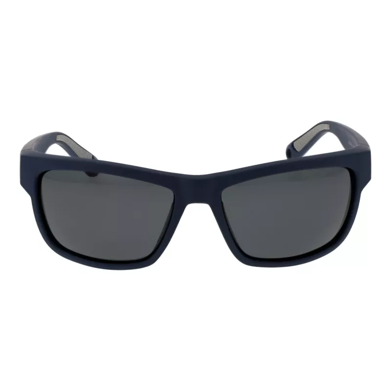Polaroid PLD7031S59FLL Herren Rechteck-Sonnenbrille - Matt Schwarzer Rahmen, Graue Polarisierte Gläser, 59 mm