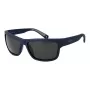 Polaroid PLD7031S59FLL Herren Rechteck-Sonnenbrille - Matt Schwarzer Rahmen, Graue Polarisierte Gläser, 59 mm