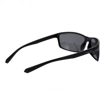 Polaroid PLD7036S63807 Unisex Rechteckige Sonnenbrille - Schwarzer Rahmen Graue Gläser